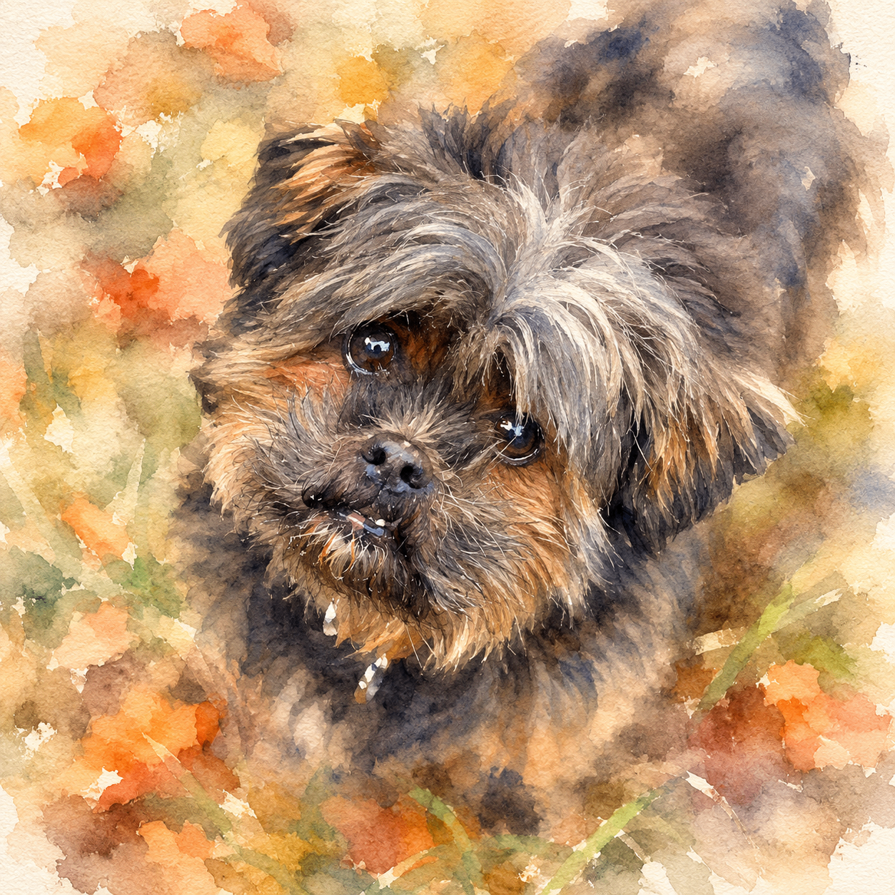 Aquarell von Hund Miro